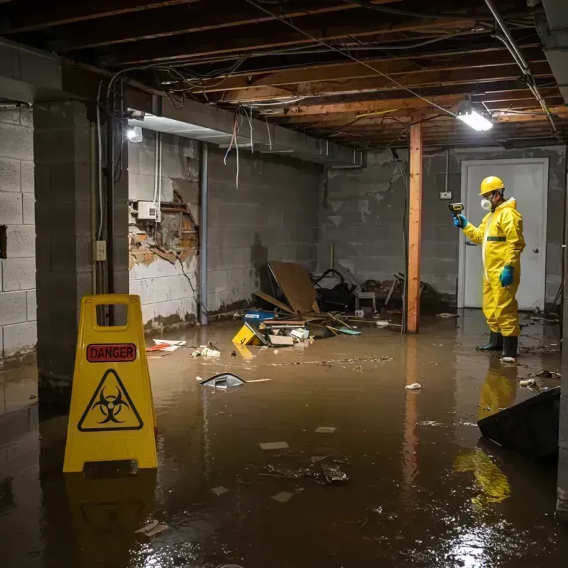 Flooded Basement Electrical Hazard in Bridgeton, MO Property